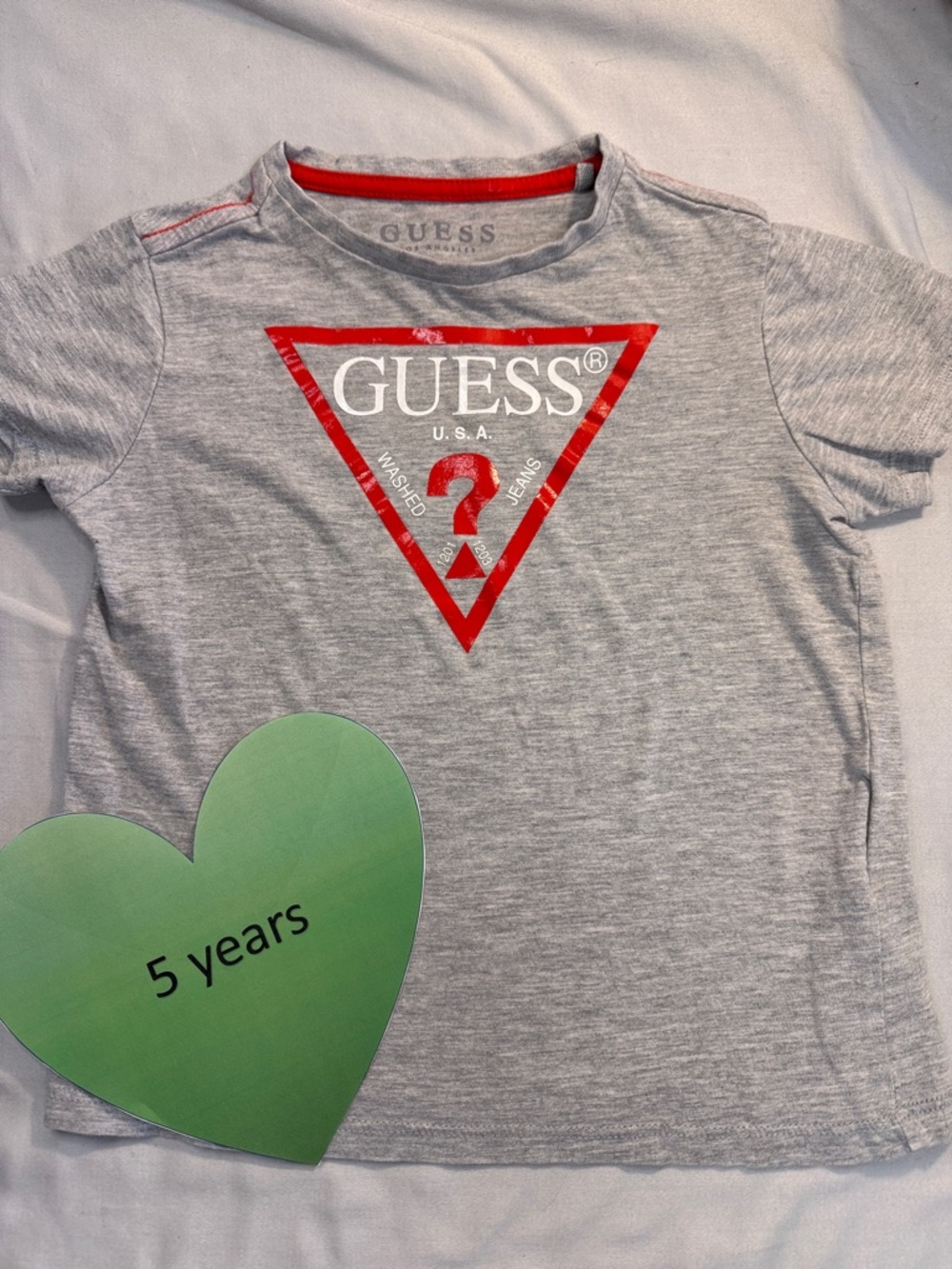 Guess - short sleeve T-shirt. Size 5.